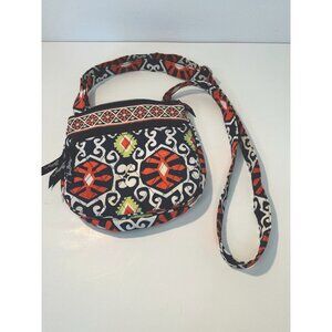 VTG 2013 Vera Bradley Sun Valley Crossbody Bag Purse Retired Pattern Zip Pockets